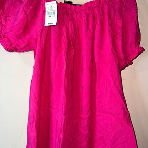 Ashley Stewart Bold Pink Blouse